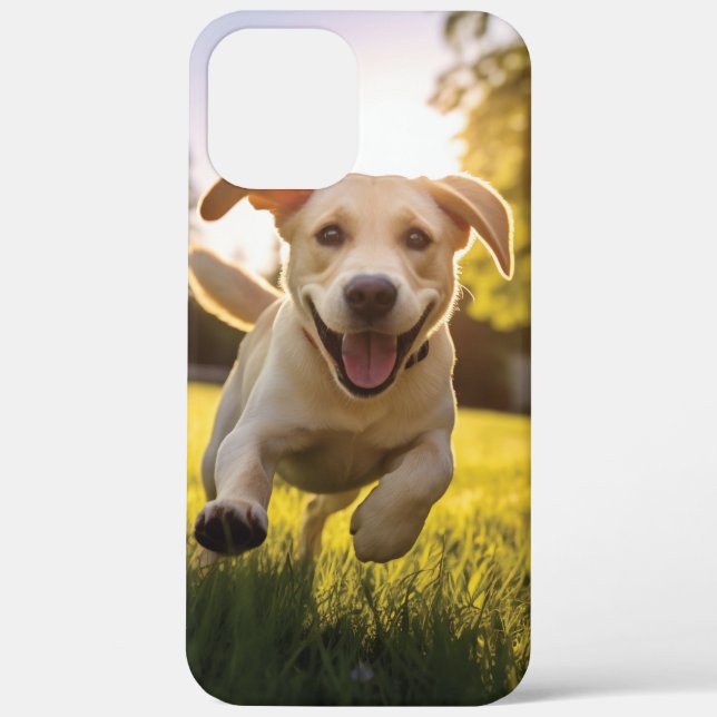 Coques Case-Mate iPhone Joyeux Labrador Puppy Running (Verso)