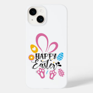Coque Pour iPhone 14 Joyeux lapin mignon de Pâques avec oeufs de Pâques