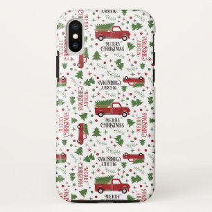 Case-Mate iPhone Case Joyeux Motif de Noël vintage Red Truck
