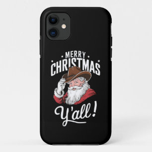 Case-Mate iPhone Case Joyeux Noël à tous Cow-Boy Country Santa Claus