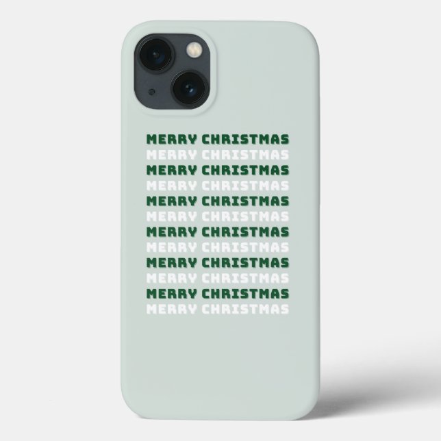 Coques Case-Mate iPhone Joyeux Noël, Art de Noël Vert, Vacances (Verso)