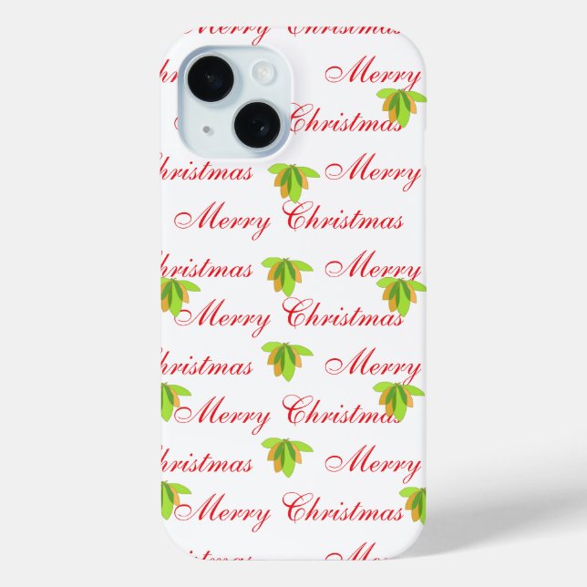 Coques Case-Mate iPhone Joyeux Noël blanc Floral (Verso)