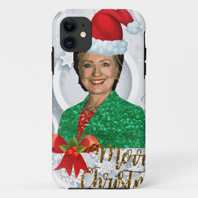 Coques Case-Mate iPhone joyeux Noël Hillary clinton (Dos)