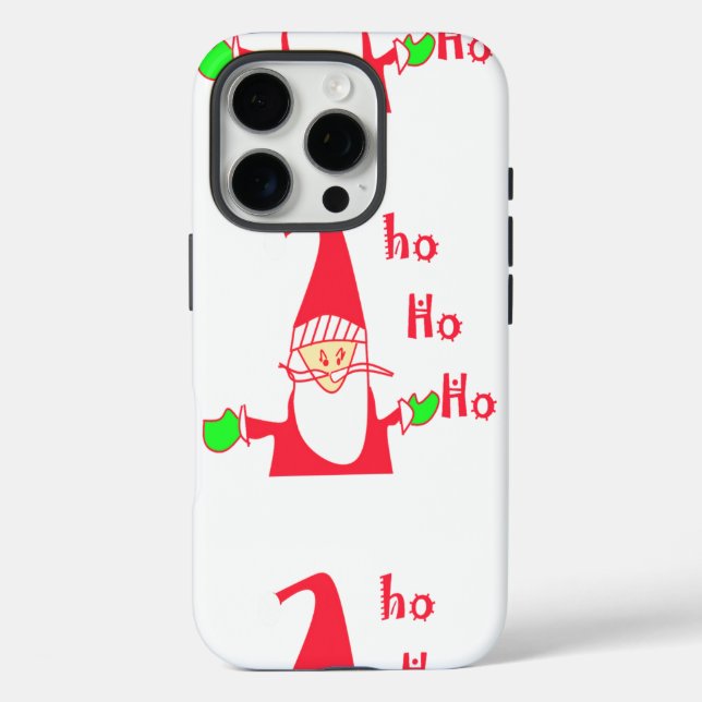 Coques Case-Mate iPhone Joyeux Noël Joyeux Noël Drôle Père Noël Hohoho (Verso)