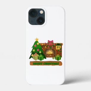 Case-Mate iPhone Case Joyeux Noël près de la cheminée bonfire xmas arbre