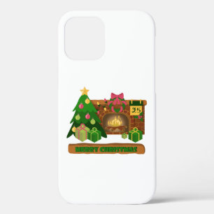 Case-Mate iPhone Case Joyeux Noël près de la cheminée bonfire xmas arbre