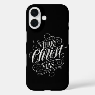 Coque Pour iPhone 16 Joyeux Noël Religieux Chalkboard Letters Cas