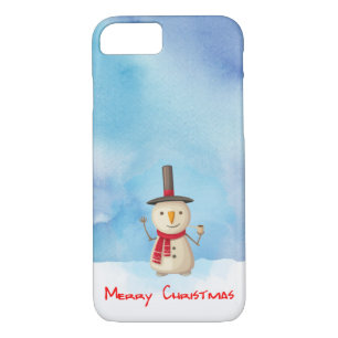 Coque iPhone 8/7 Joyeux Noël Snowman Agitant Et Souriant