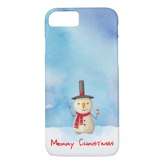 Coques Case-Mate iPhone Joyeux Noël Snowman Agitant Et Souriant (Dos)