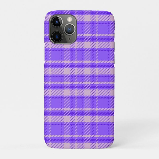Coques Case-Mate iPhone Joyeux Peri Plaid, Tartan Violet (Dos)