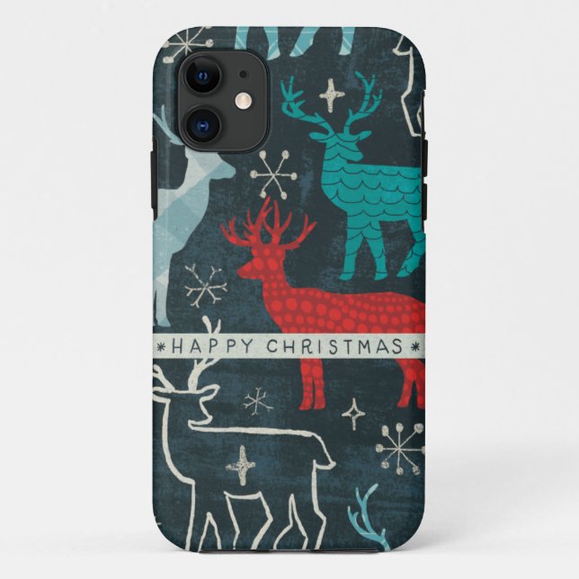 Coques Case-Mate iPhone Joyeux renne de Christmastime (Dos)