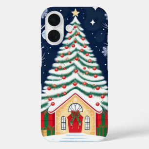 Coque Pour iPhone 16 Joyeux sapin de Noël