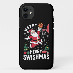Case-Mate iPhone Case Joyeux Swishmas Noël Santa Jouant au Basketball 