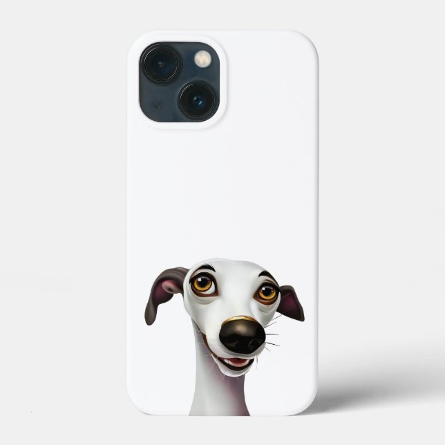 Coques Case-Mate iPhone Joyful Whippet - Une oeuvre de style dessin animé (Verso)