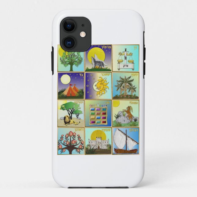 Coques Case-Mate iPhone Judaica 12 Tribes d'Israël (Dos)