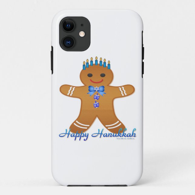 Coques Case-Mate iPhone Judaïque Hanoukka Gingerbread Homme Menorah (Dos)