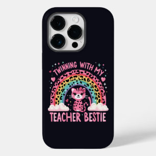 Coque Pour iPhone 14 Pro Jumelage avec mon professeur Bestie Amoureux des c