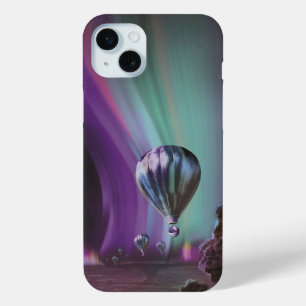 Coque iPhone 15 Mini Jupiter Travel by Hot Air Balloon Bighty Aurora