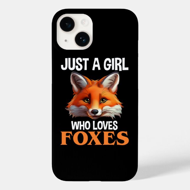 Coques Case-Mate iPhone Just A Girl Who Loves Foxes (Verso)