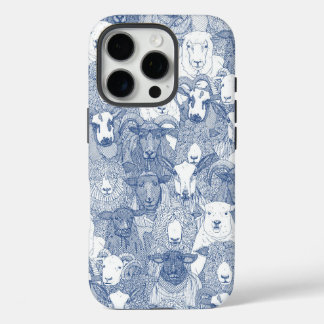 Coques iPhone 16 Pro just sheep classic blue white