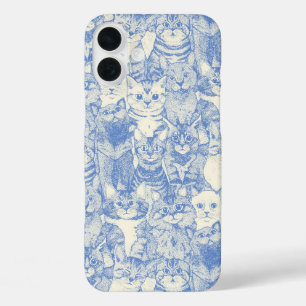 Coques iPhone 16 Plus juste chatons bleu