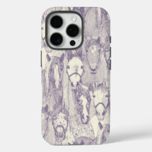 juste chevaux perle violette