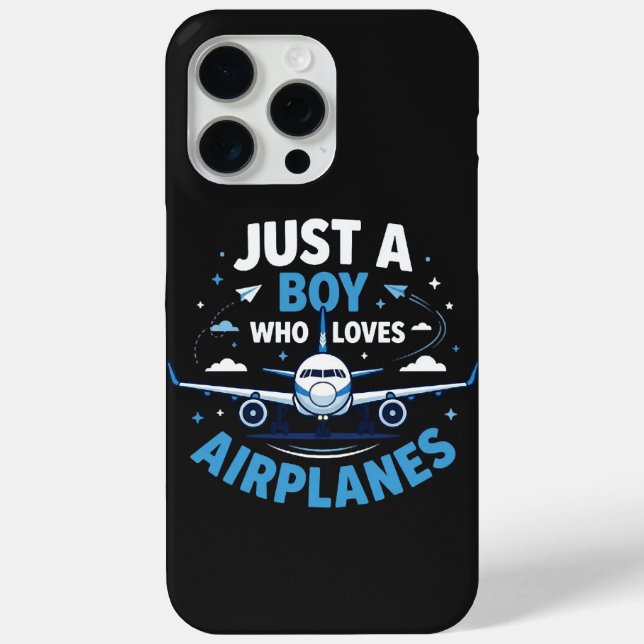 Coques Case-Mate iPhone Juste un garçon qui aime les avions  (Verso)