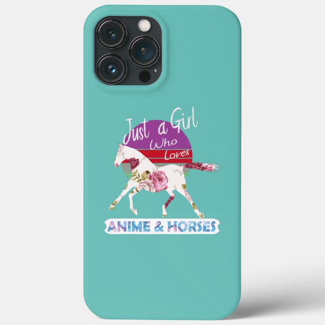 Coques Case-Mate iPhone Juste une fille qui aime l'Anime et les chevaux en (Verso)