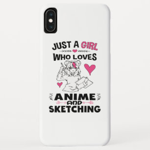 Case-Mate iPhone Case Juste une fille qui aime l'Anime et l'Esquisse