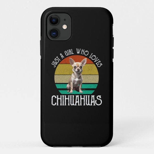 Coques Case-Mate iPhone Juste une fille qui aime le Chihuahuas (Dos)