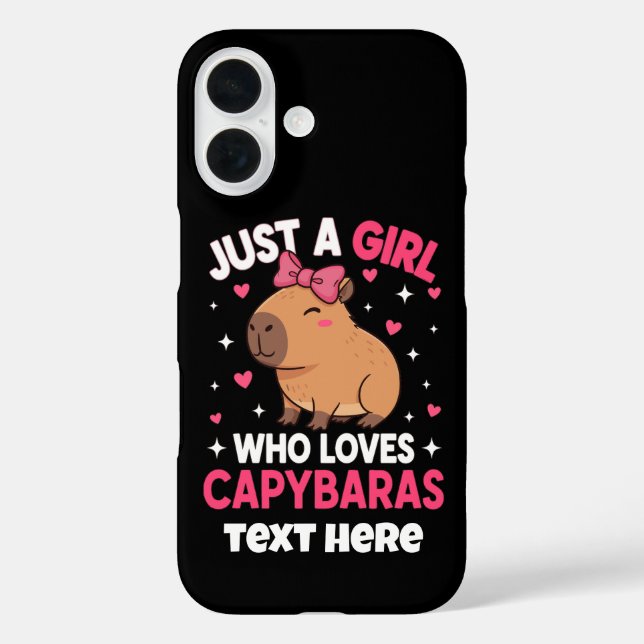 Coques Case-Mate iPhone Juste une fille qui aime les Capybaras (Verso)
