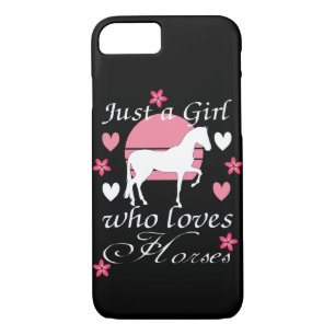 Case-Mate iPhone Case Juste une fille qui aime les chevaux en rose Rose