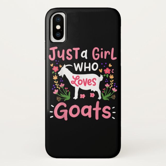 Coques Case-Mate iPhone Juste une fille qui aime les chèvres (Dos)