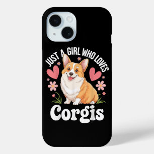 Coque Pour iPhone 15 Juste une fille qui aime les Corgis