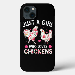 Case-Mate iPhone Case Juste une fille qui aime les poulets mignonne Fleu
