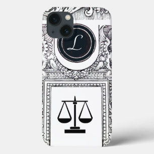 Etui iPhone 13 JUSTICE BUREAU JURIDIQUE, PROCUREUR Monogramme Bla