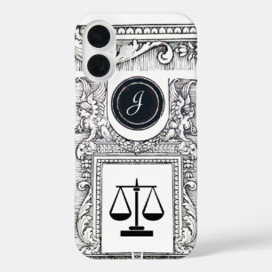 Coques iPhone 16 JUSTICE BUREAU JURIDIQUE, PROCUREUR Monogramme Bla