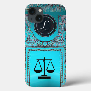 Coques Pour iPhone JUSTICE BUREAU JURIDIQUE, PROCUREUR Monogramme ble