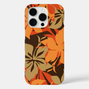 Coques iPhone 16 Pro Kaanapali Camo Hawaii Hibiscus Orange