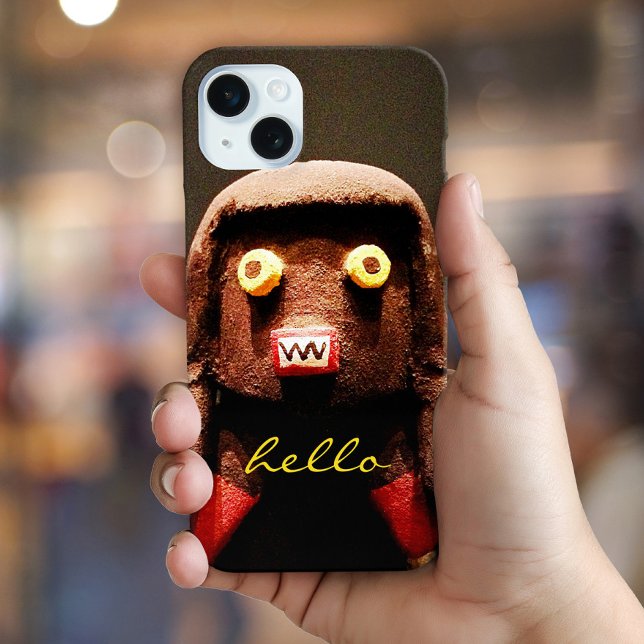 Coques Case-Mate iPhone Kachina Doll Face Photo Hello Script mignon Simple (Créateur téléchargé)