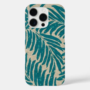Coques iPhone 16 Pro Kahanu Palms Hawaiian Linen Texture