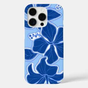 Coques iPhone 16 Pro Kailua Hibiscus Hawaiian Ingénié Floral Blue