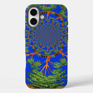iPhone 16 Plus Case Kaleidoscope Acacia Arbre Art Imprimer/Graphique