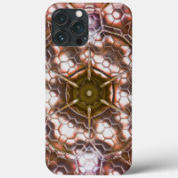 Kaléidoscope brun précoce d'hexagones se chevaucha