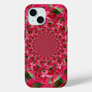 Coque Pour iPhone 15 Kaleidoscope de Crimson : Blood Milkweed Flower Ar