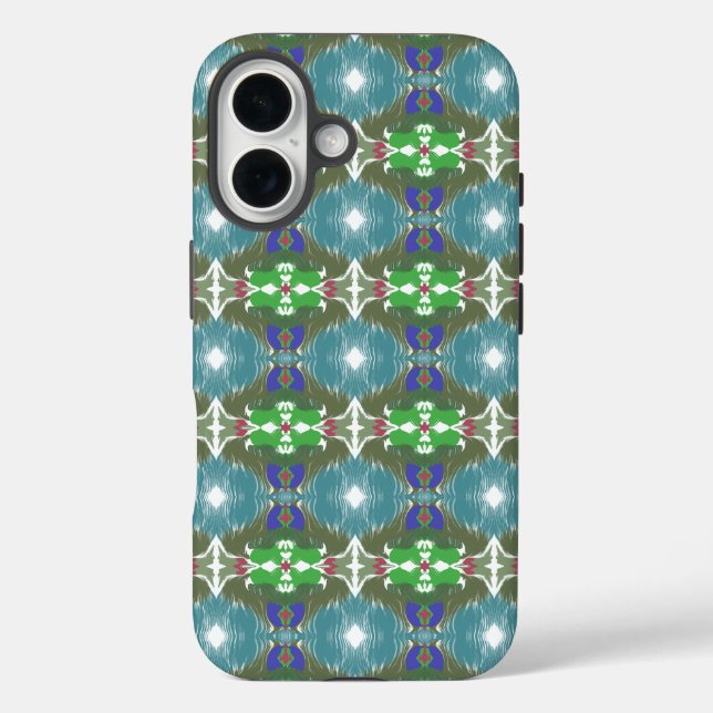 Coques Case-Mate iPhone Kaléidoscope de la marée émeraude (Verso)