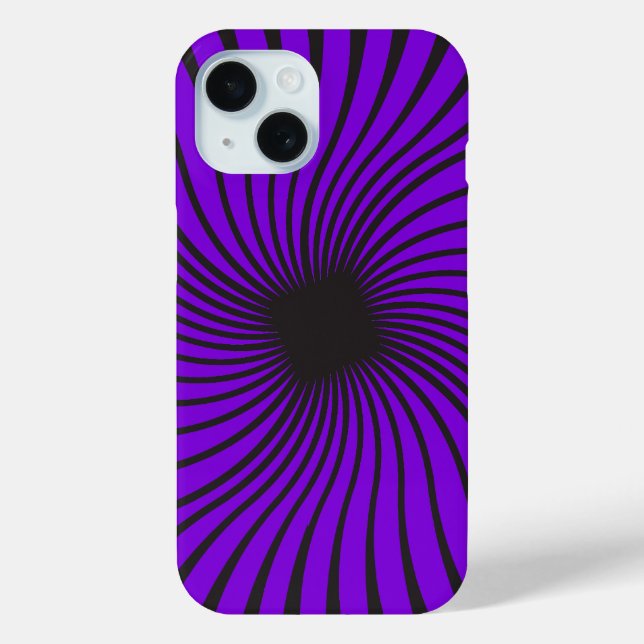 Coques Case-Mate iPhone Kaleidoscope noir et violet design (Verso)