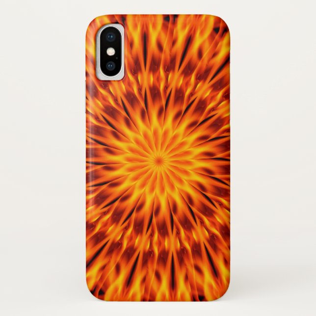 Coques Case-Mate iPhone Kaleidoscope Orange Flames (Dos)