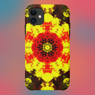 Case-Mate iPhone Case Kaleidoscope psychédélique Fleur Jaune et Rouge