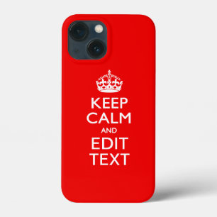 Etui iPhone 13 Mini Kalm Garde PERSONNALISÉ ET Modifier Texte ROUGE Cl